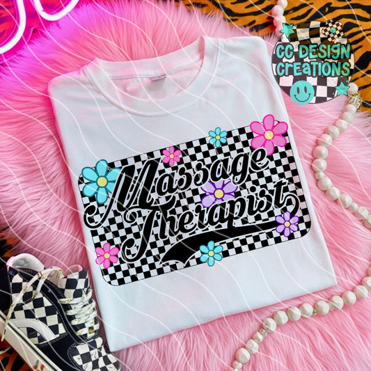 Massage Therapist Retro Spring PNG Digital Download