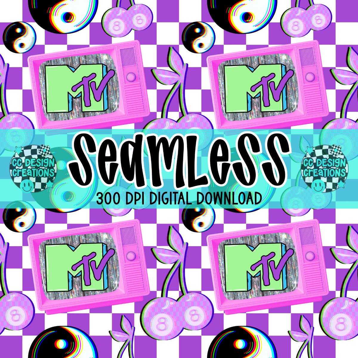 MTV SEAMLESS PNG Digital Download