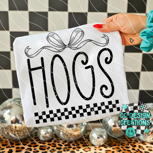 Hogs Distressed Mascot PNG Digital Download