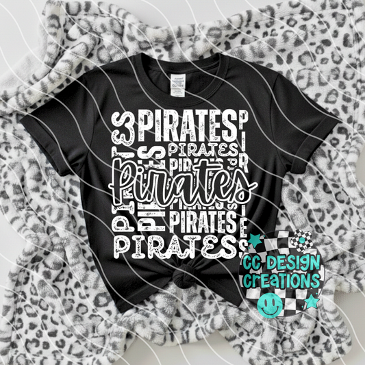 Pirates Type Collage PNG Digital Download