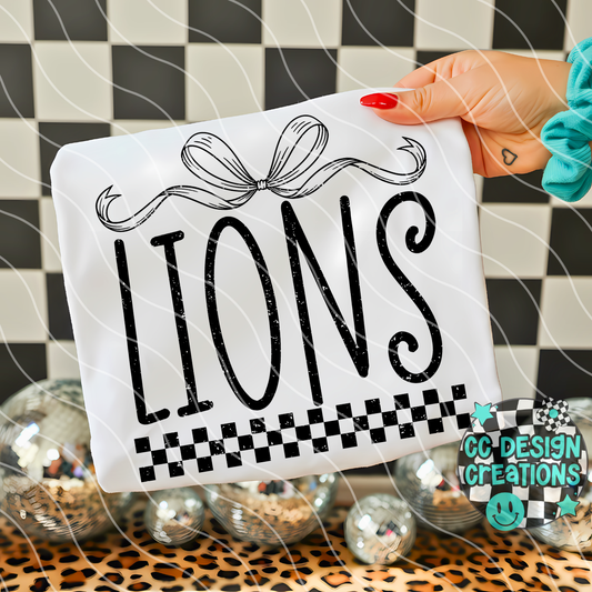 Lions Distressed Mascot PNG Digital Download