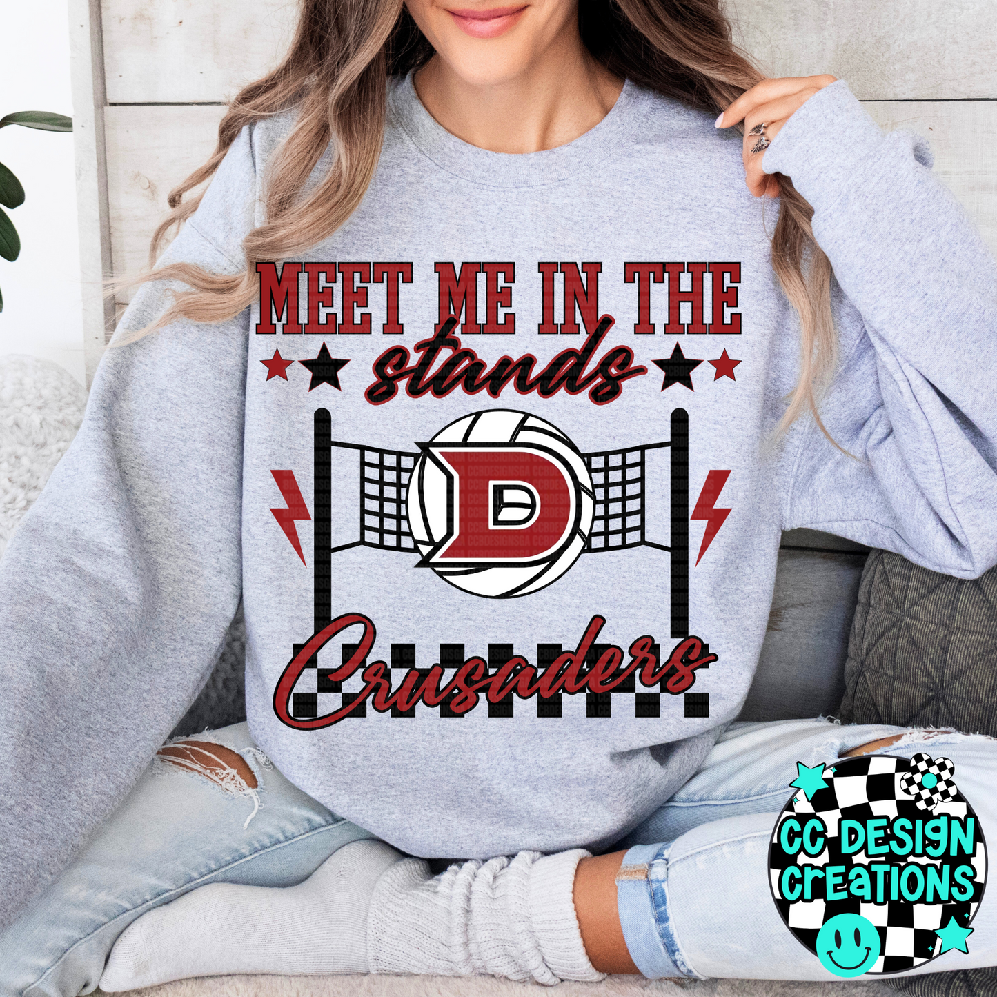 CUSTOM Meet Me In The Stands Volleyball School Spirit PNG Digital Download