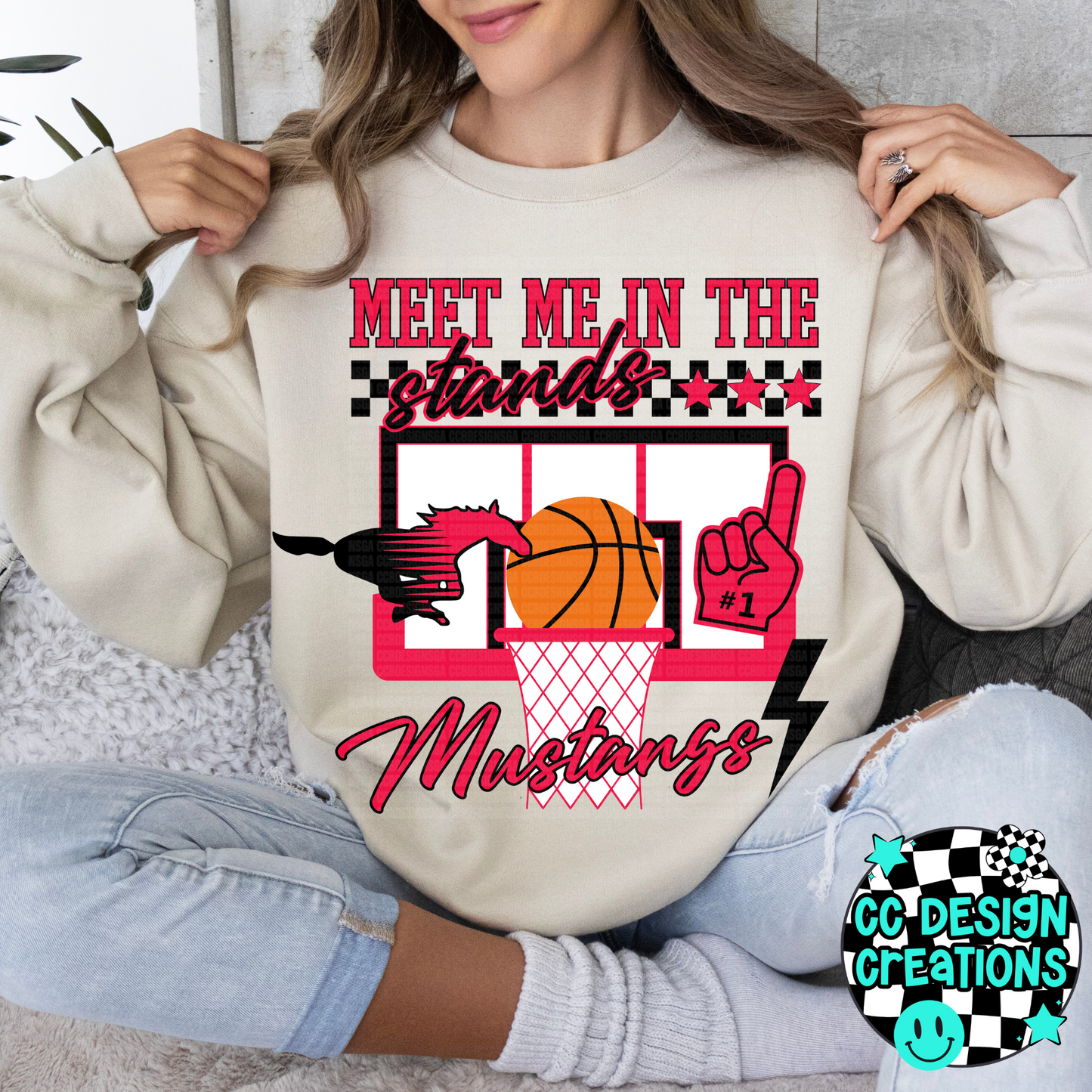 CUSTOM Meet Me In The Stands Basketball School Spirit PNG Digital Download