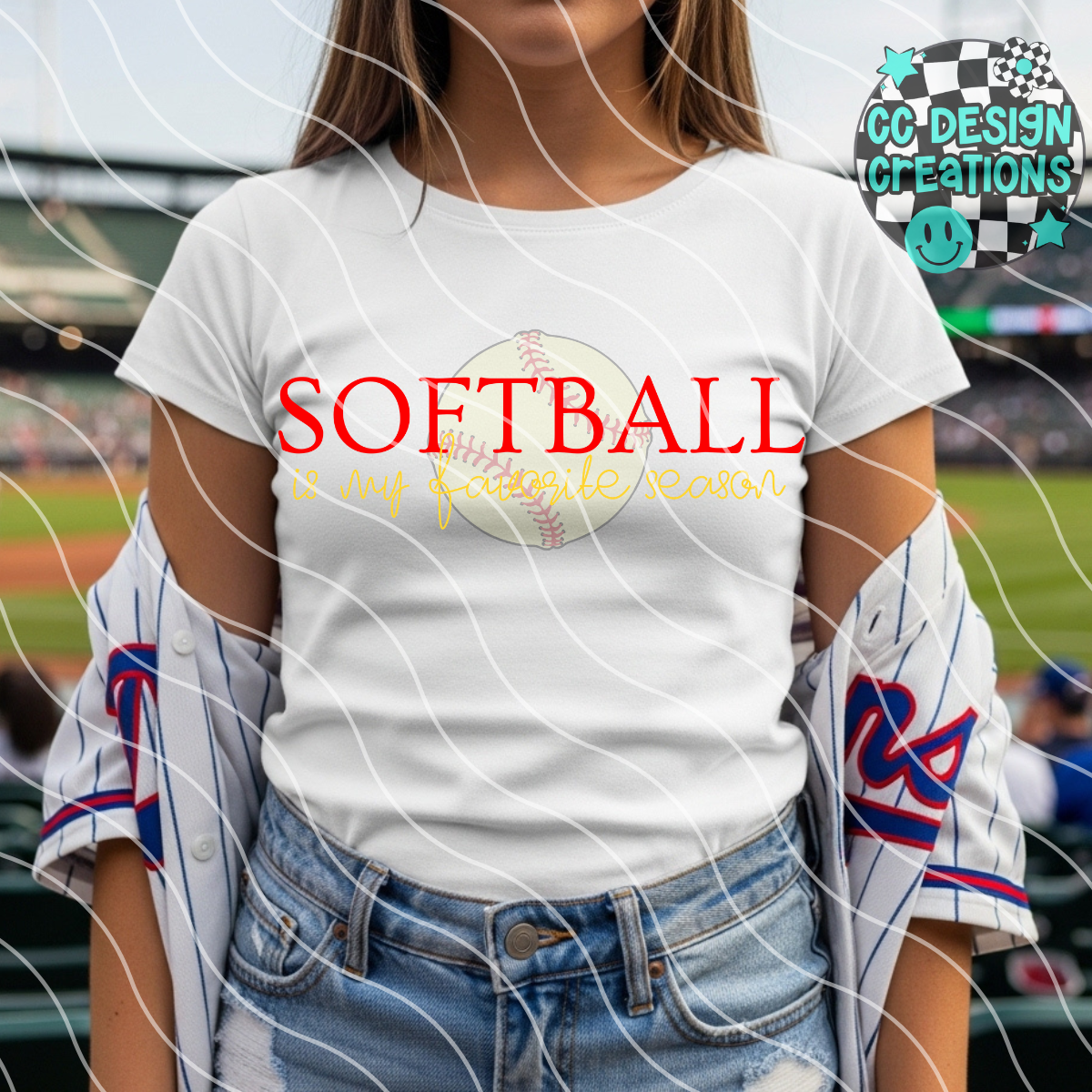 Softball Is My Favorite Season PNG Digital Download
