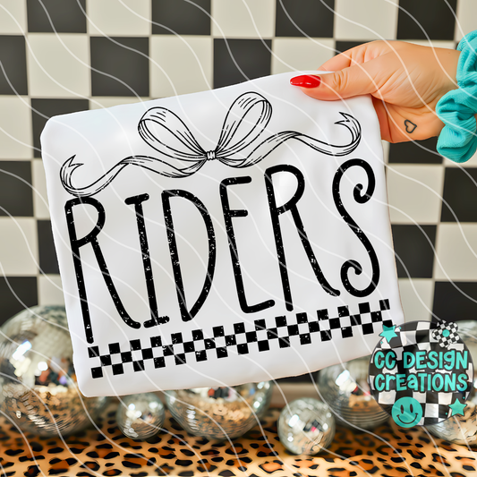 Riders Distressed Mascot PNG Digital Download
