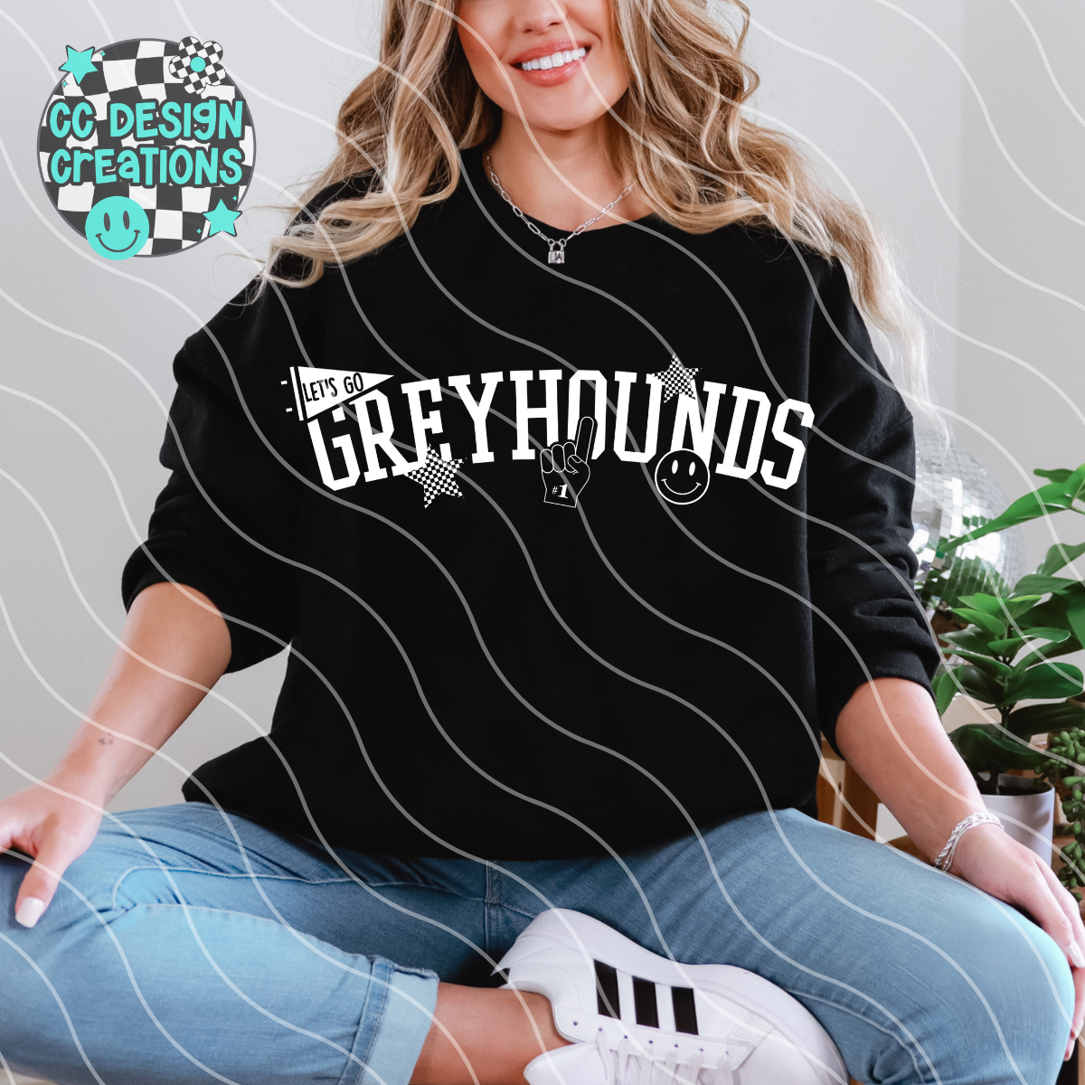 Greyhounds School Spirit Mascot PNG Digital Download