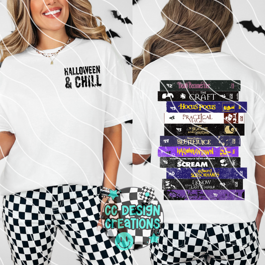 Halloween & Chill Movies PNG Digital Download