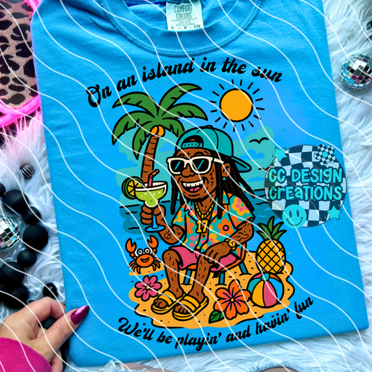 Island In The Sun Lil Wayne PNG Digital Download