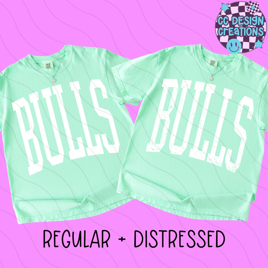 BULLS MASCOT SKINNY VARSITY PNG DIGITAL DOWNLOAD (REG + DIS INCLUDED)