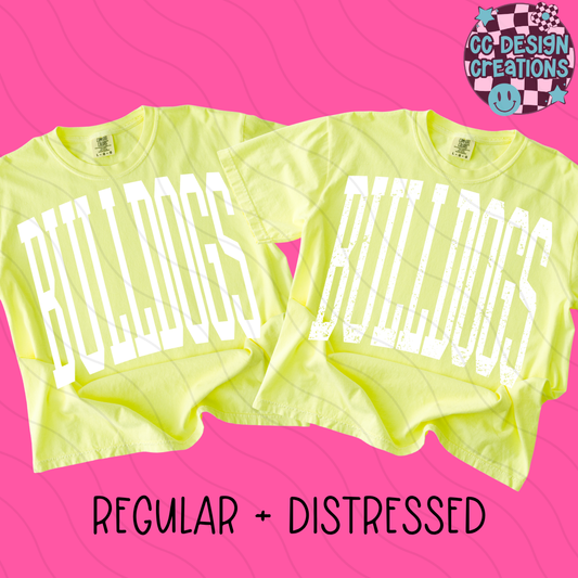 BULLDOGS MASCOT SKINNY VARSITY PNG DIGITAL DOWNLOAD (REG + DIS INCLUDED)