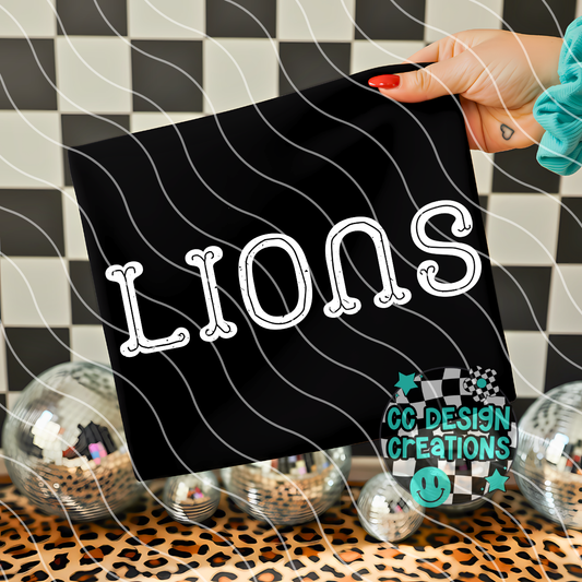 Lions Western PNG Digital Download