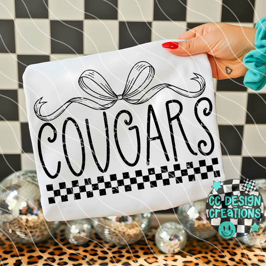 Cougars Distressed Mascot PNG Digital Download