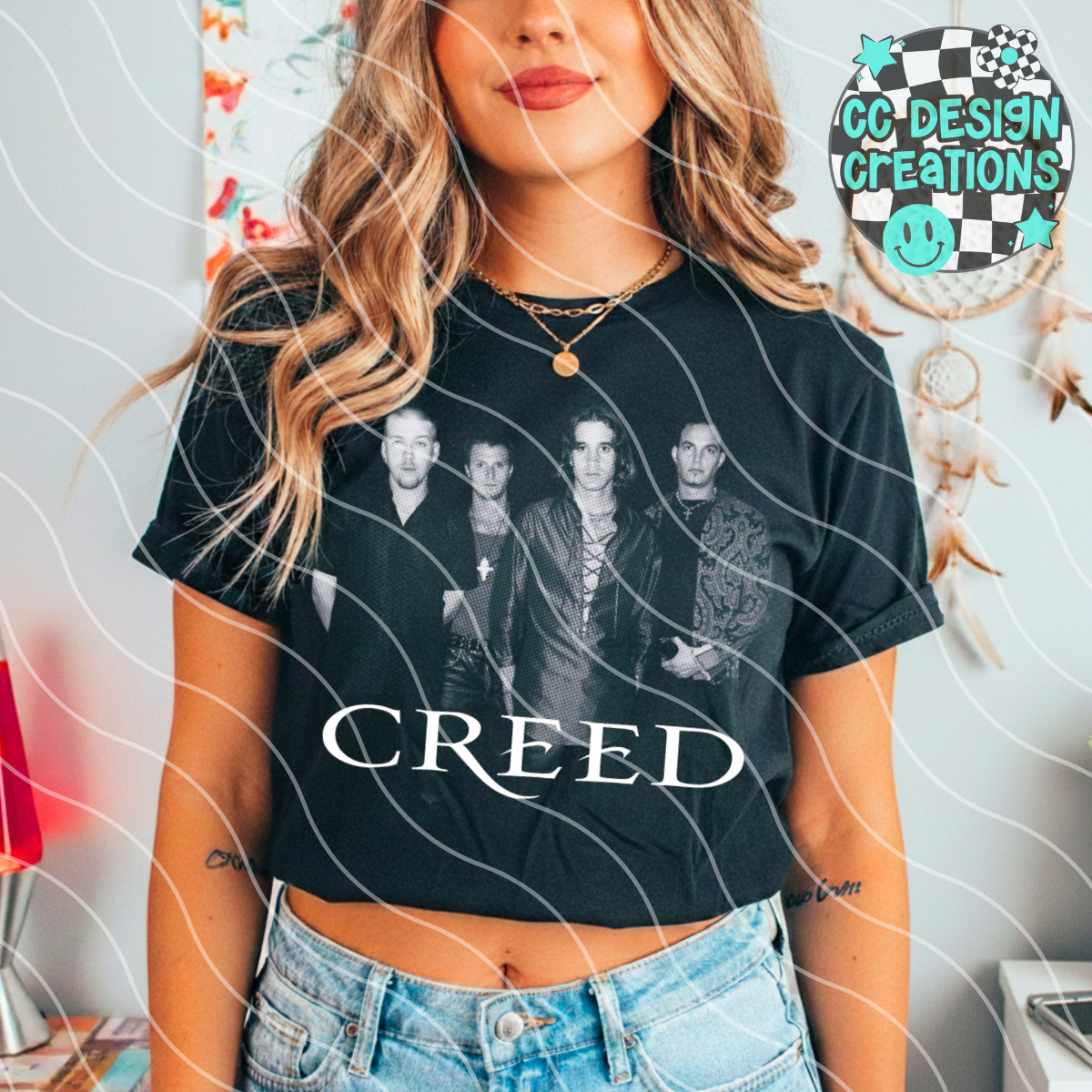 Cre ed Halftone PNG Digital Download