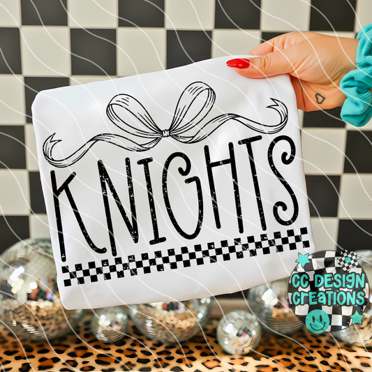 Knights Distressed Mascot PNG Digital Download
