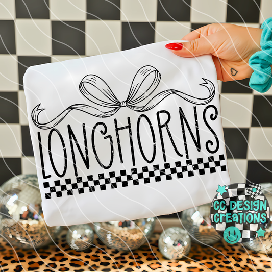 Longhorns Distressed Mascot PNG Digital Download