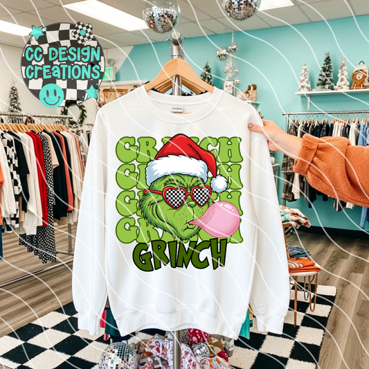 Retro Christmas Grin ch PNG Digital Download