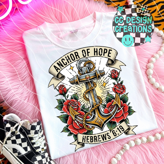 Anchor of Hope Christian Tattoo PNG Digital Download