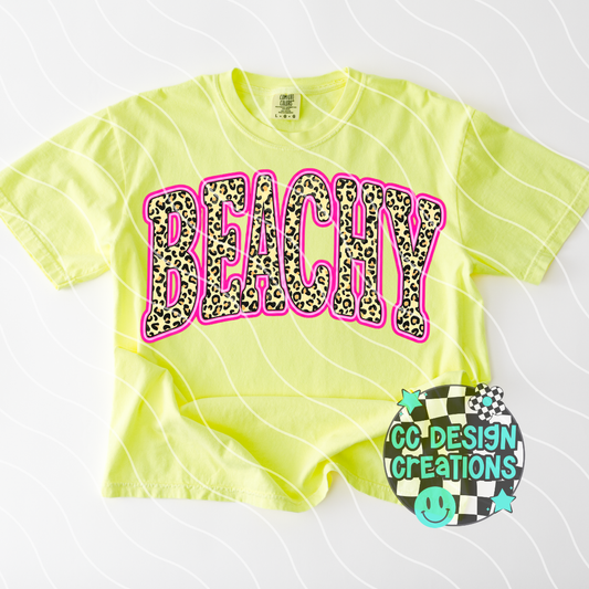 Beachy Retro Leopard Summer PNG Digital Download