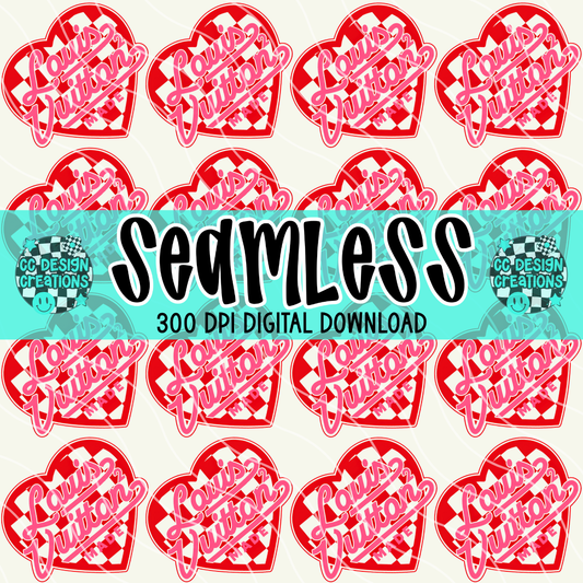 SEAMLESS Pink Red Louis PNG Digital Download