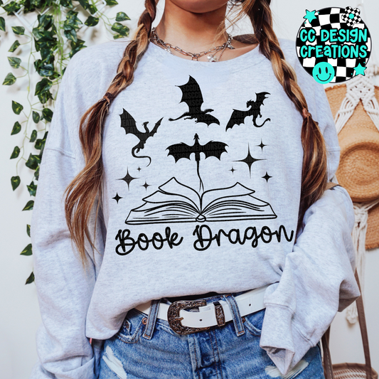 Book Dragon PNG Digital Download