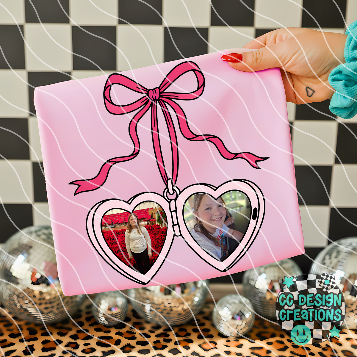 CUSTOM Heart Locket Girls PNG Digital Download