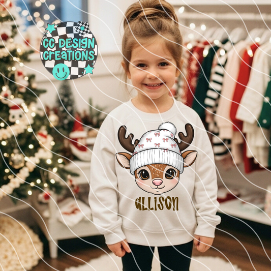 Reindeer Girl PNG Digital Download