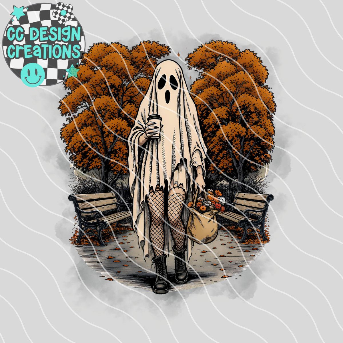 Ghostly Fall PNG Digital Download
