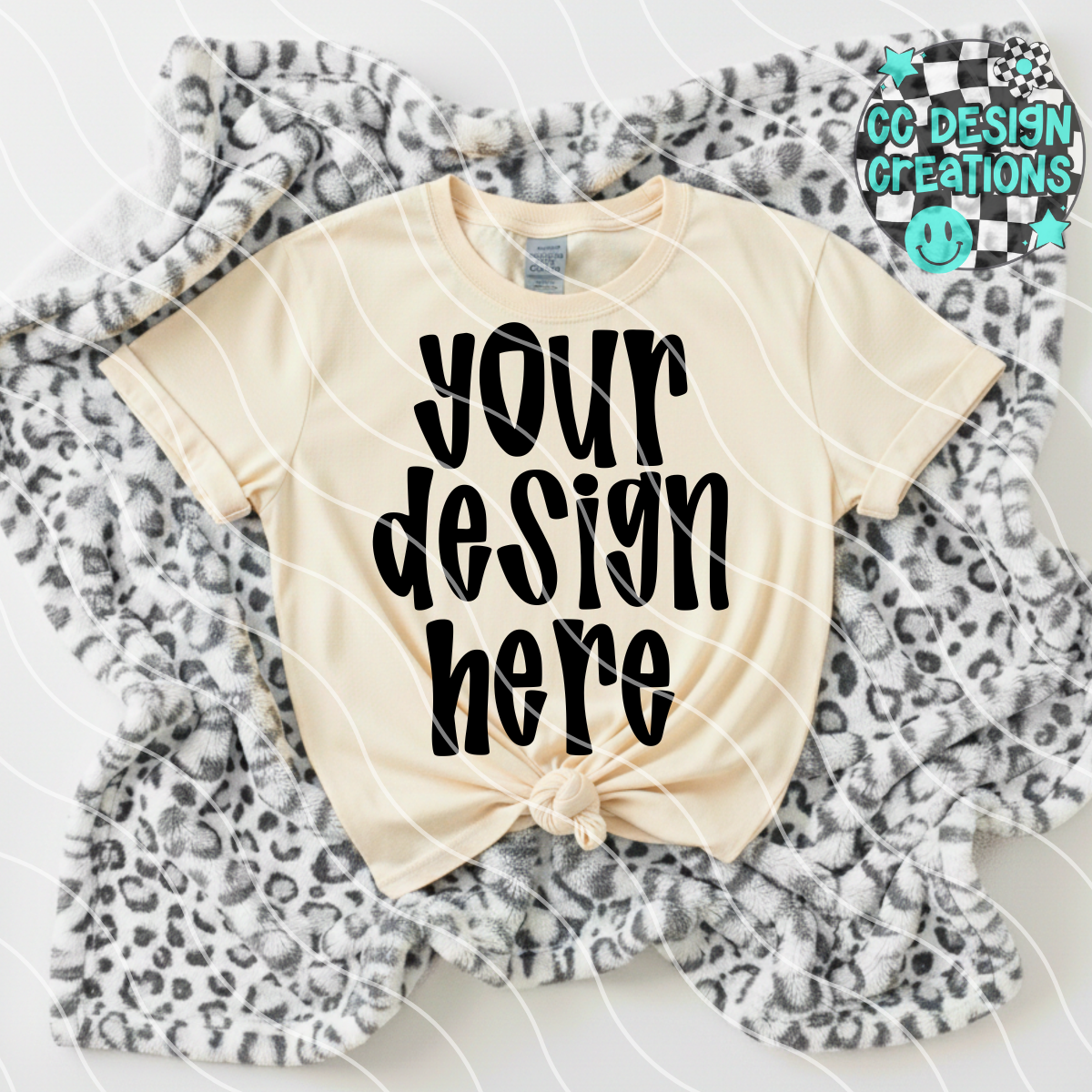 Ivory Tee Leopard MOCK