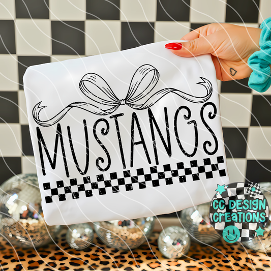 Mustangs Distressed Mascot PNG Digital Download