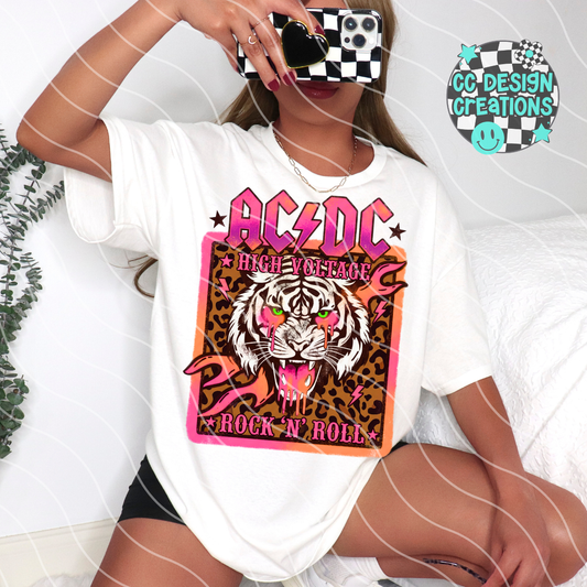 AC DC Tiger PNG Digital Download