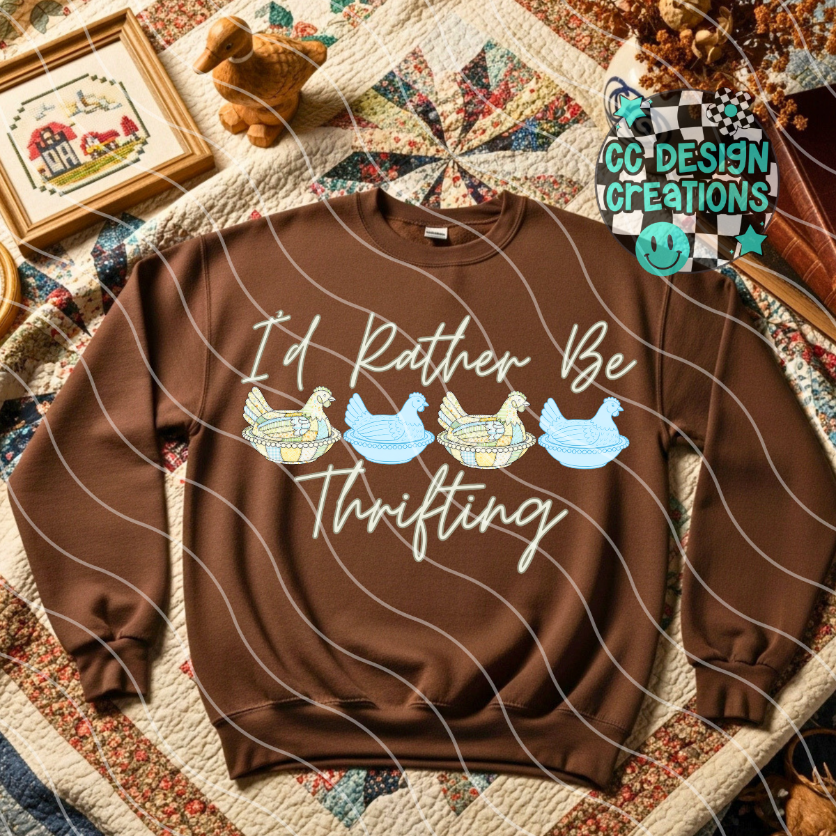 Id Rather Be Thrifting PNG Digital Download