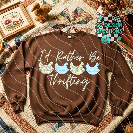 Id Rather Be Thrifting PNG Digital Download