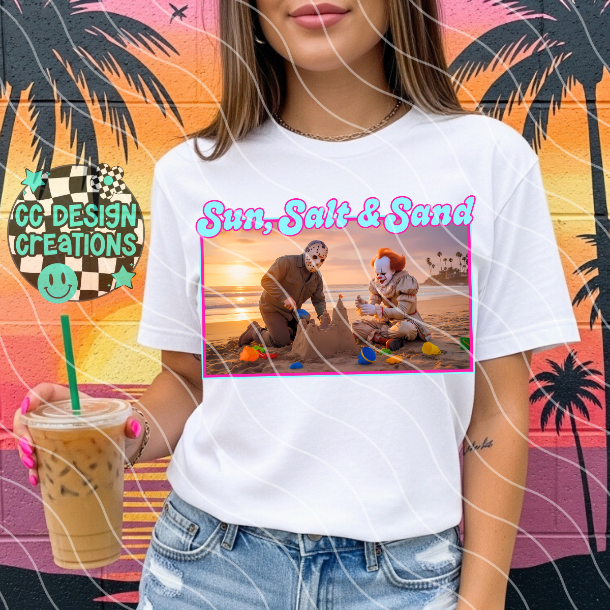 Sun Salt and Sand Horror PNG Digital Download