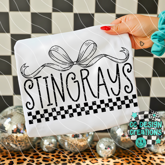 Stingrays Distressed Mascot PNG Digital Download