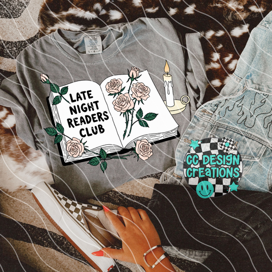 Late Night Readers Club PNG Digital Download
