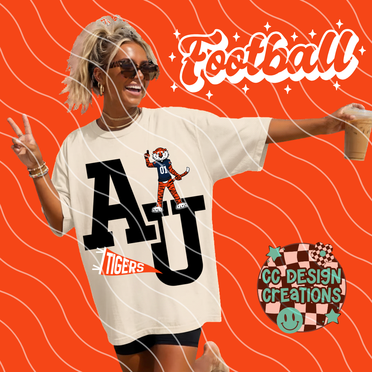 AU FOOTBALL VARSITY PNG DIGITAL DOWNLOAD (WHITE + BLACK INCLUDED)