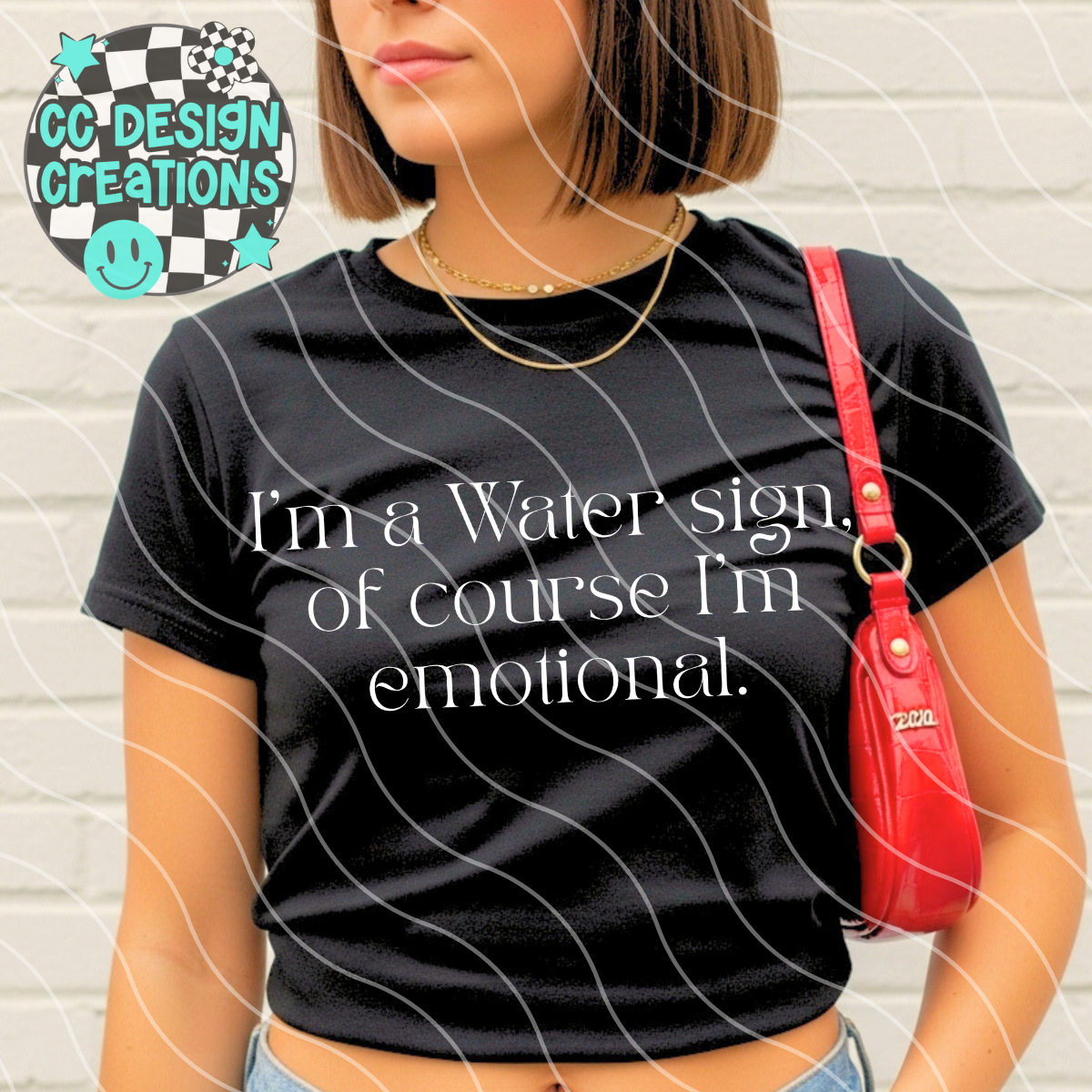 Water Sign PNG Digital Download (Black + White Included)