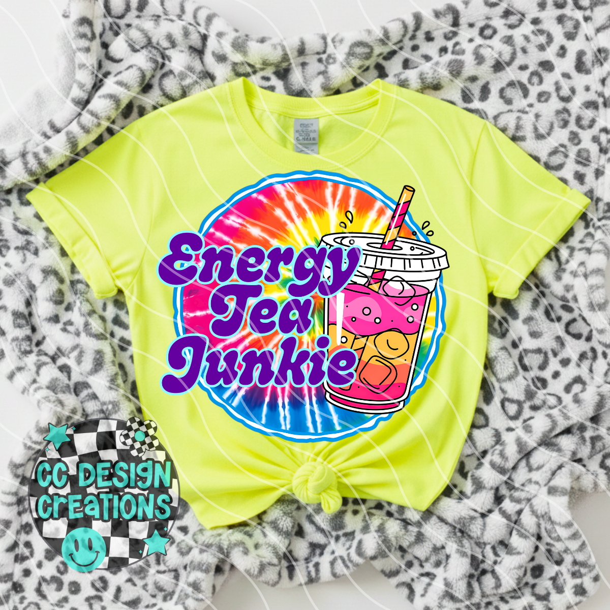 Energy Tea Junkie PNG Digital Download