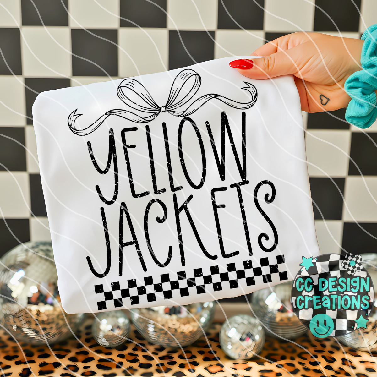 Yellow Jackets Distressed Mascot PNG Digital Download