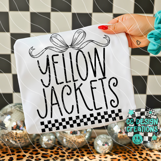 Yellow Jackets Distressed Mascot PNG Digital Download