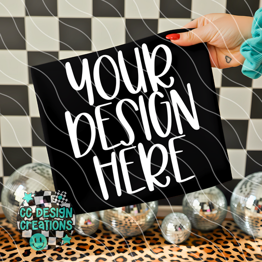 Black Tee Leopard MOCK