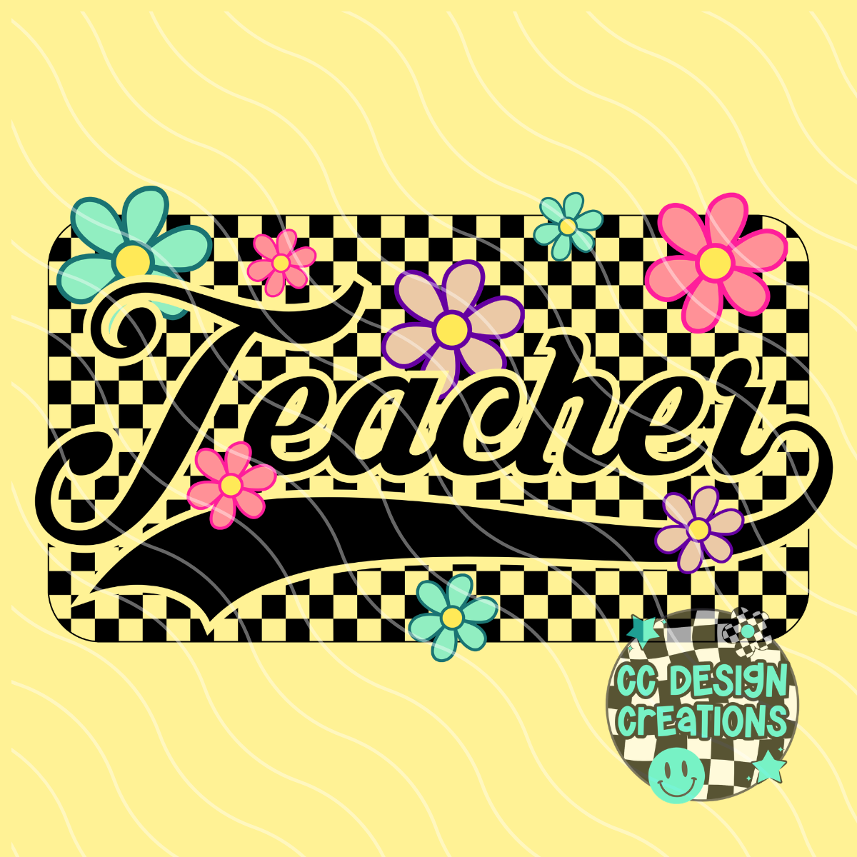 Teacher Retro Spring PNG Digital Download