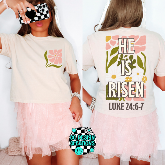 He Is Risen Floral PNG Digital Download