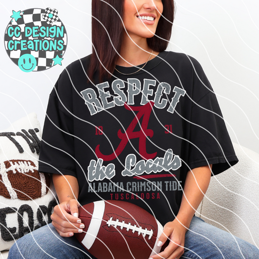 Respect The Locals Alabama PNG Digital Download