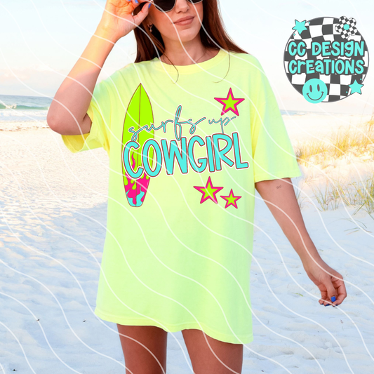 Surfs Up Cowgirl PNG Digital Download