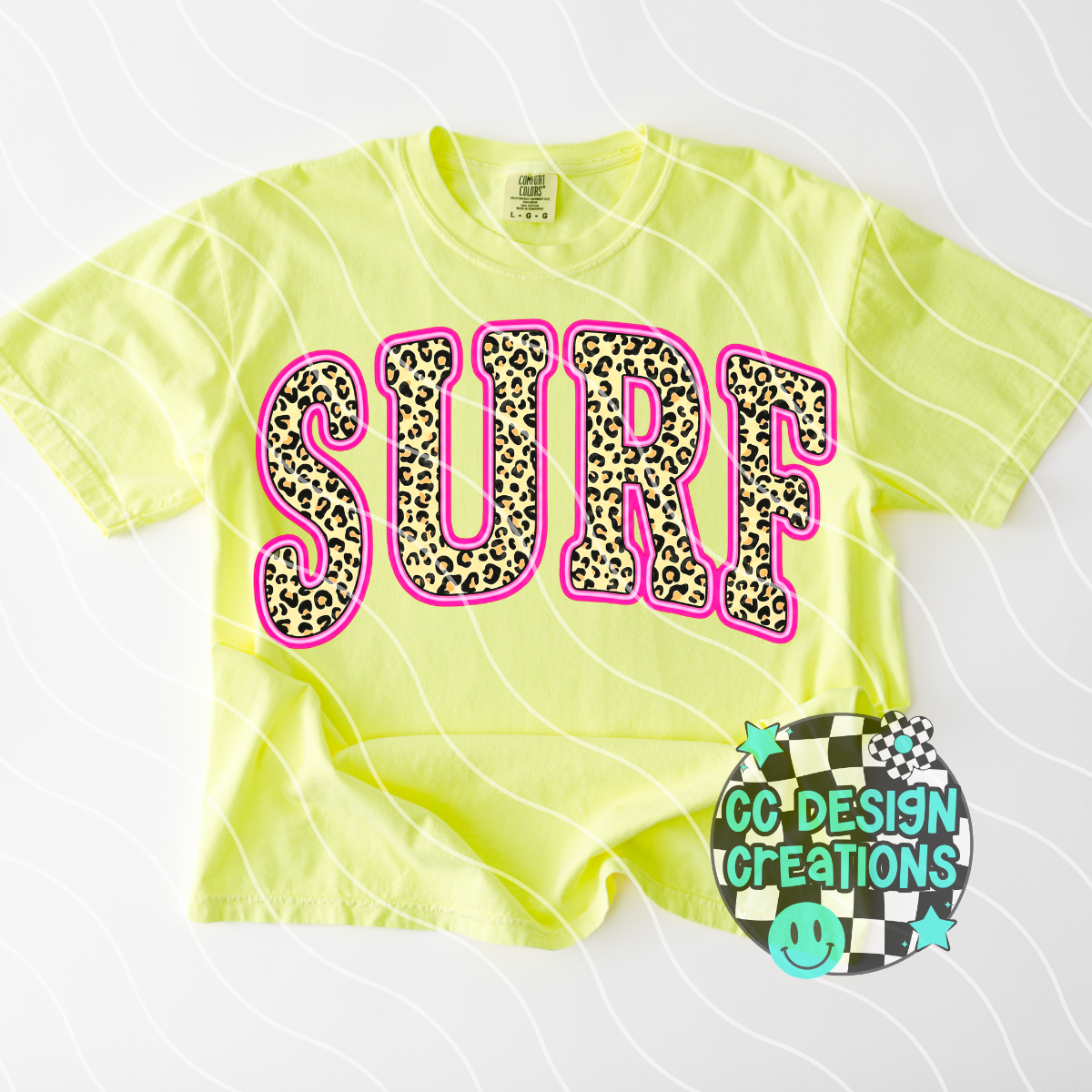Surf Retro Leopard Summer PNG Digital Download