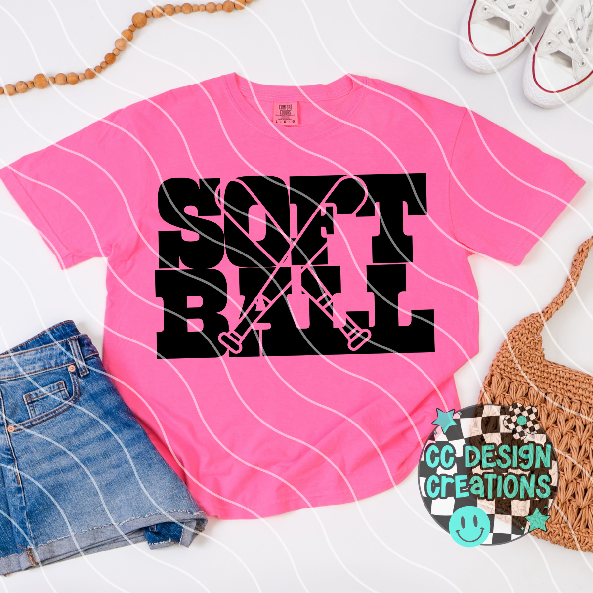 Softball See Through PNG Digital Download