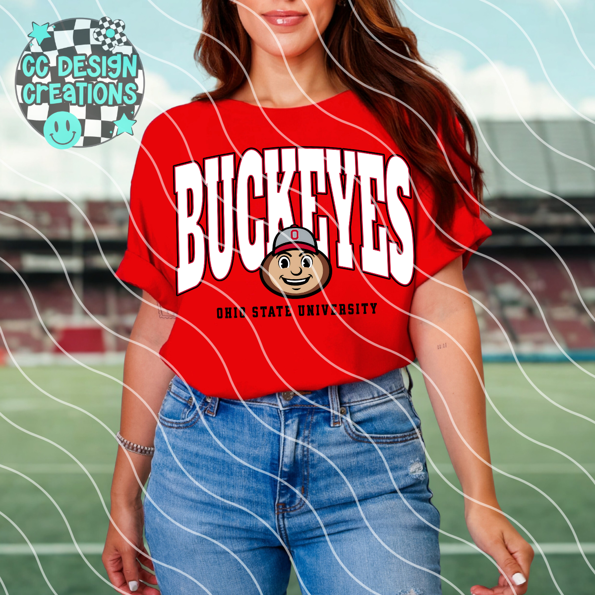 Buckeyes Varsity Football PNG Digital Download (2 Files/Distressed Included)