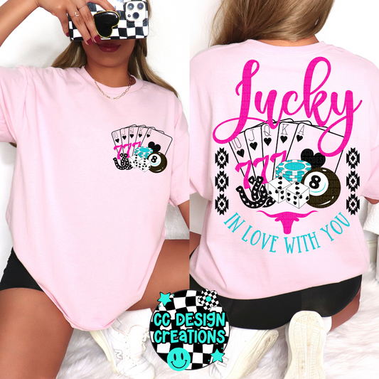 Lucky In Love Western PNG Digital Download