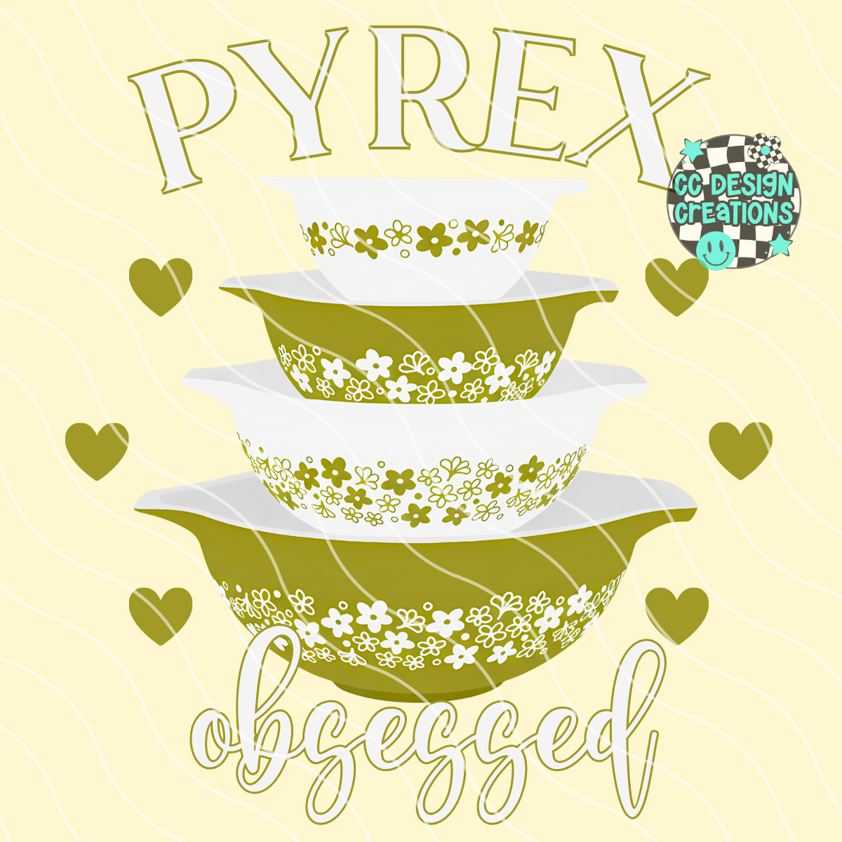 Pyrex Green PNG Digital Download